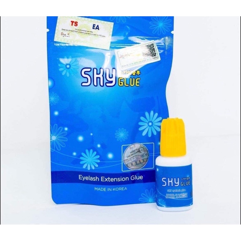 กาวใส Sky ฝาเหลือง แห้ง1-2วิ ติดทน6-7สัปดาห์