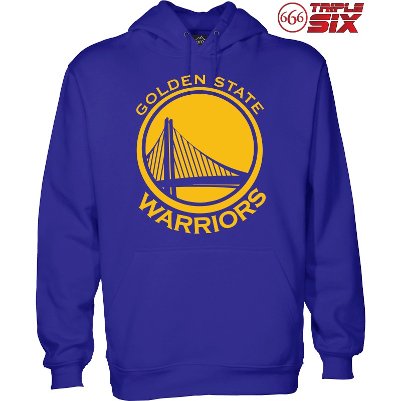 TRIPLESIX - เสื้อแจ็คเก็ตมีฮู้ด NBA Golden States Warriors - สีฟ้า