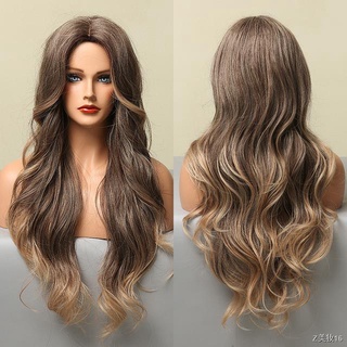 brown layered wig