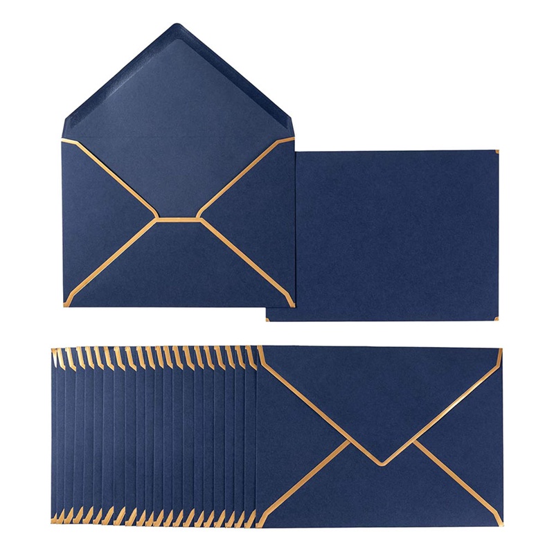 100 Pack A7 Envelopes 5 X 7 Card Envelopes V Flap Envelopes With Gold ...
