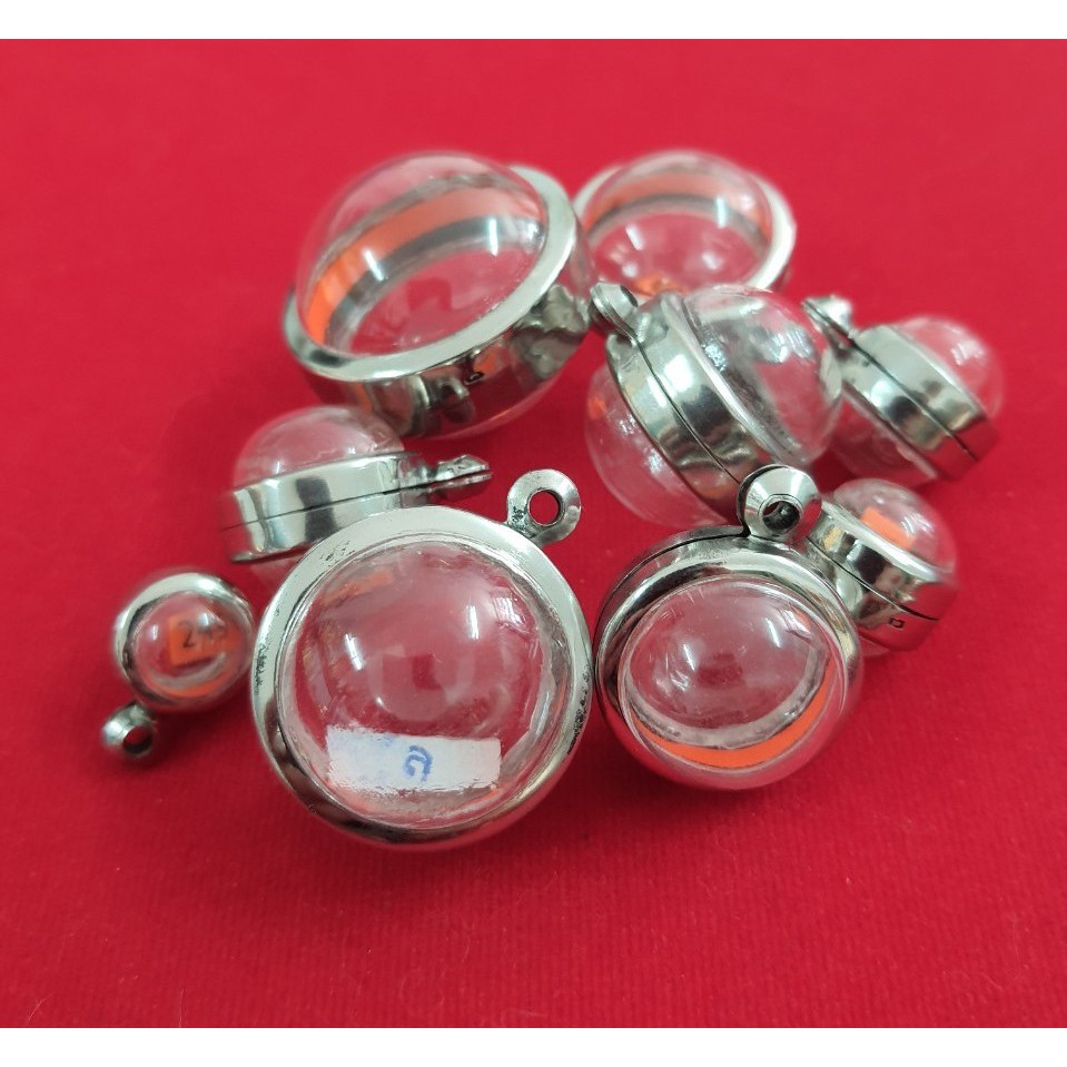 กรอบพระแสตนเลสใส่ลูกอม / ชาญหมาก หรืออื่นๆ ที่มีขนาดใกล้เคียง กรอบหน้าเรียบเงา พร้อม ห่วงแสตนเลส และแผ่นโฟม มีหลายขนาด - รูปที่ 2