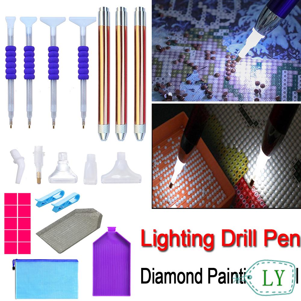 5D LED Lighting Point Drill Pen Diamond Painting Tool DIY Embroidery Tools