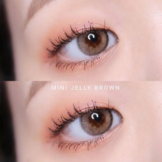 🌹kitty kawaii  Mini Jelly Brown -สายตาปกติถึง-500