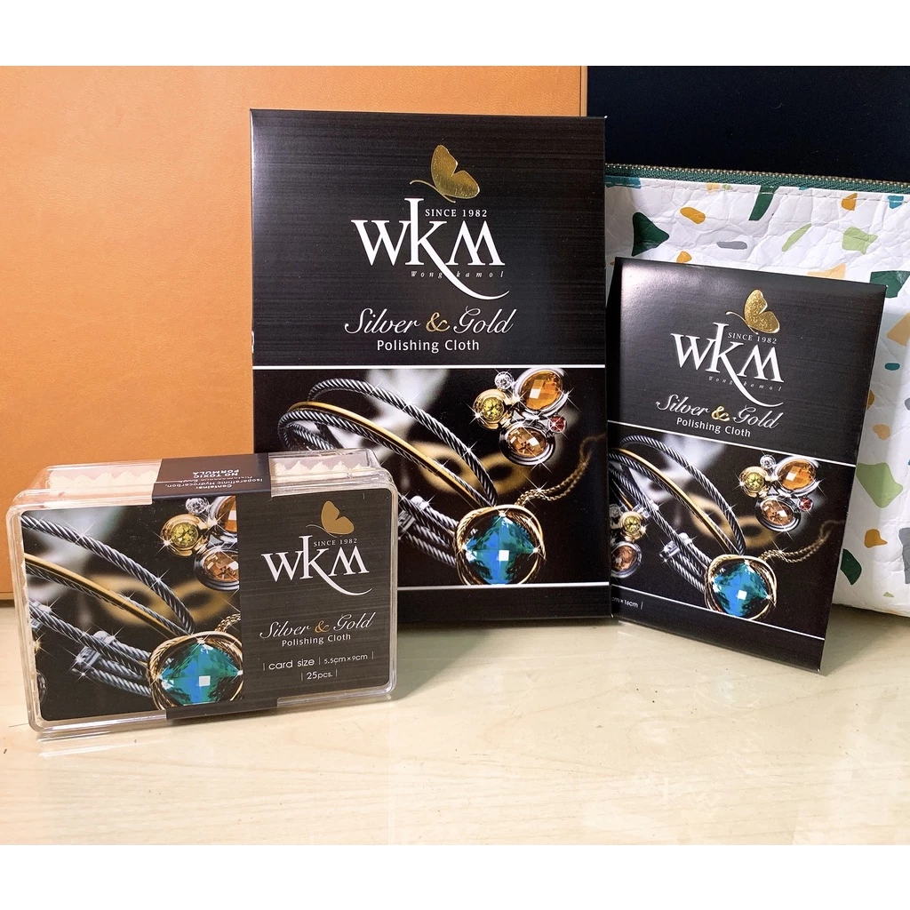 WKM ผ้าเช็ดเครื่องเงิน ทำความสะอาดเครื่องประดับ เงิน ทอง นาค
