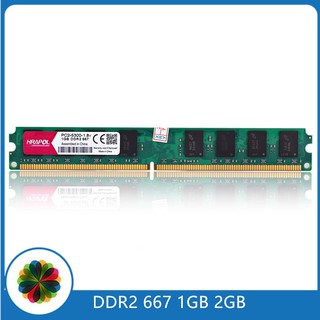 HRAPOL DDR2 PC หน่วยความจำ 1GB 2GB PC2-5300U 667MHZ DDR2 667 MHZ RAM 1GB 2GB โมดูลคอมพิวเตอร์เดสก์ท็อป PC2-5300 DDR 2 1G 2G