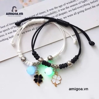 🔥🔥🔥2 ชิ้น / เซต เรืองแสง แม่เหล็ก สร้างสรรค์ สร้อยข้อมือ ปรับได้ คู่ มิตรภาพ สร้อยข้อมือ Trio สําหรับดึงดูด ของขวัญคนรักถัก