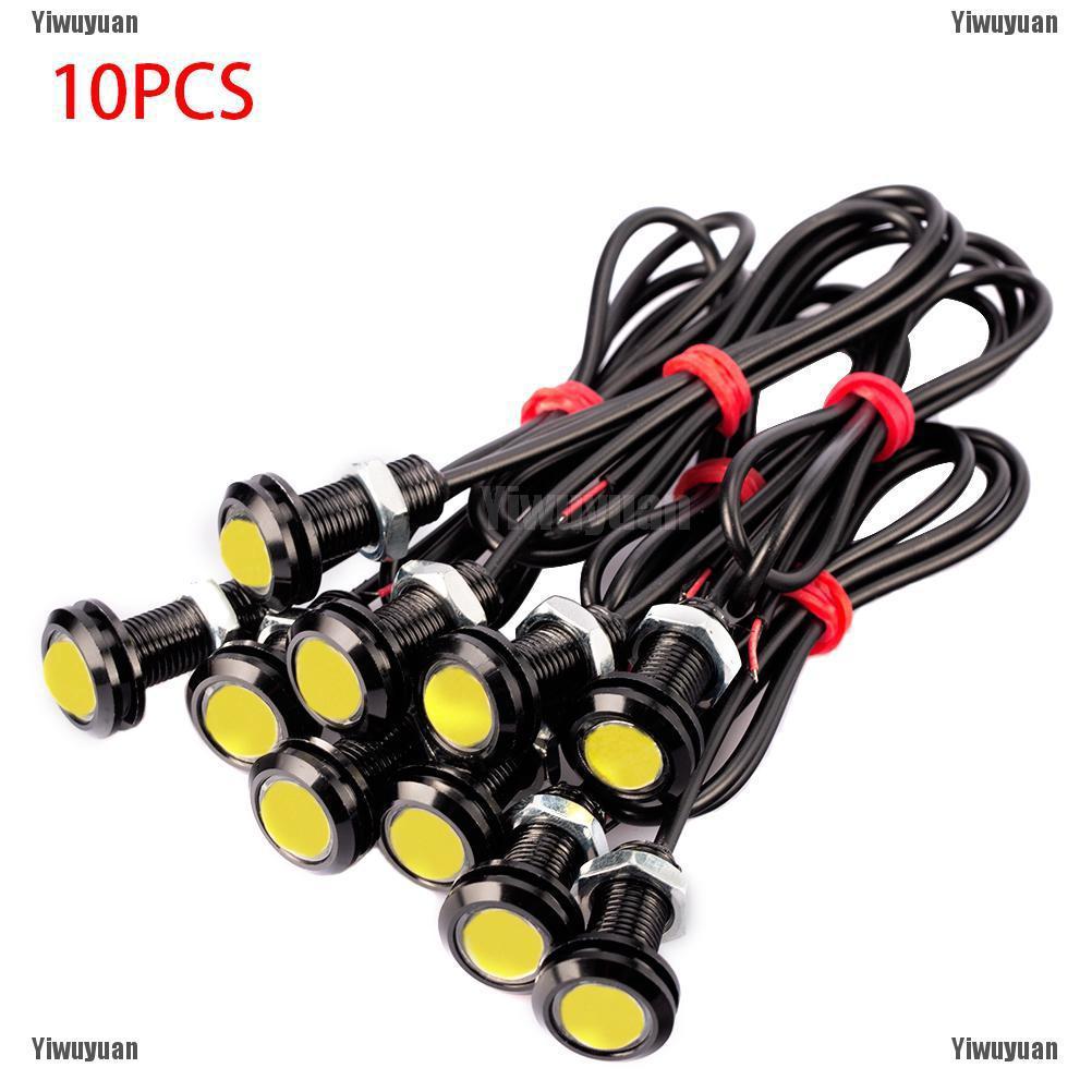 ♥Zzz♥ไฟตัดหมอก LED DRL 10X9W 18 23 มม. 12V DC สีขาว สําหรับจอดรถยนต์