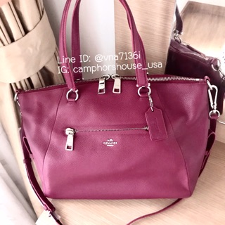 🌟พร้อมส่ง🌟COACH LARGE PRAIRIE SATCHEL IN PEBBLE LEATHER