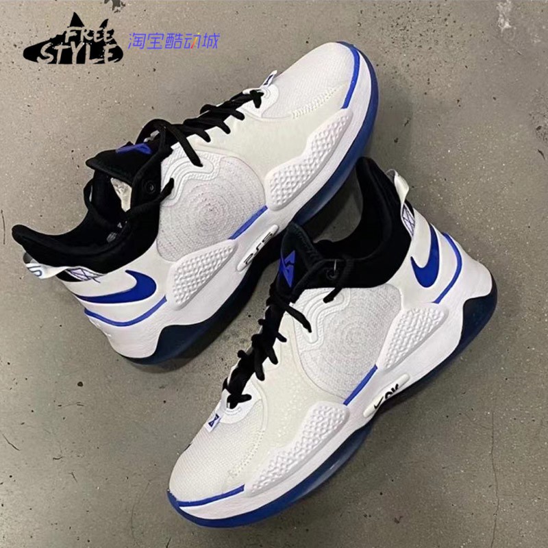 ✌┅Nike PG 5 PS Joint Paul George 5 Pickled Pepper White Blue Men s  Basketball Shoes CZ0099-100 | Shopee Thailand