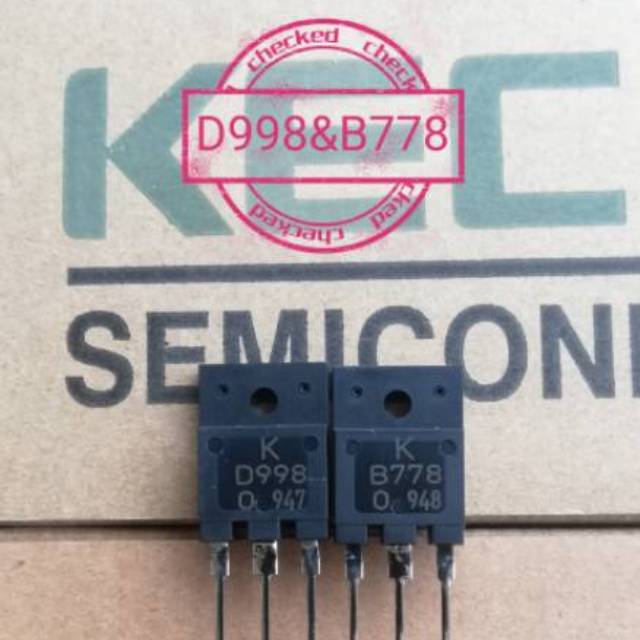 ทรานซิสเตอร์ B 778 D 998 KEC TR B778 TR D998 ต้นฉบับ