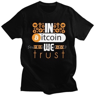 [S-5XL] เสื้อยืดแขนสั้น คอกลม ผ้าฝ้าย 100% พิมพ์ลาย Crypto Btc สําหรับผู้ชาย