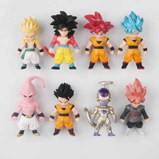 8 ชิ้น แม่เหล็กติดตู้เย็น Dragon Ball Goku Super Saiyan 3D Magnet Decoration