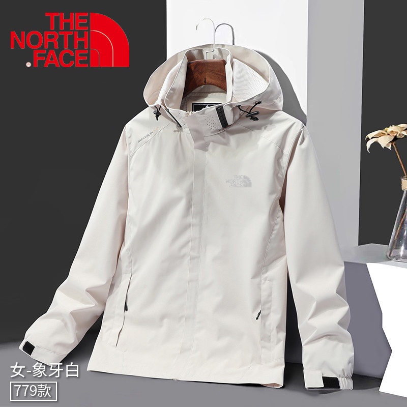 The North Face เสื้อแจ็คเก็ตกันน้ําสําหรับกลางแจ้ง Windbreaker เสื้อกีฬาเดินป่า