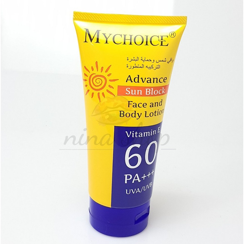 กันแดด My Choice SPF60 PA+++ ผลิตภัณฑ์ที่ช่วยปกป้องผิว F-60CC-170 (หลอดเหลือง)