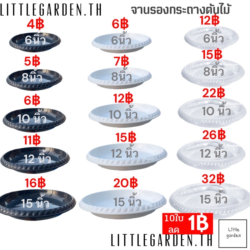Little จานรองกระถางต้นไม้ 10 นิ้ว 8 นิ้ว 6 นิ้ว 12 นิ้ว 15 นิ้ว