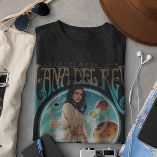 ผ้าฝ้ายคอกลมLana Del Rey เสื้อยืดลําลอง แขนสั้น พิมพ์ลาย Lana Del Rey สไตล์วินเทจ 90S. เสื้อผ้า Unisexfrom S-4XL