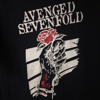 เสื้อยืดมือสอง Usa เสื้อวงดนตรีร็อก A7X Avenged Sevenfold 2011 Size M.อก20/ยาว28