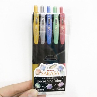 ปากกาเจล Sarasa DecoShineColor แพค5สี