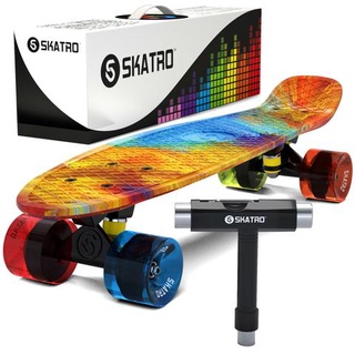 [พร้อมส่ง] Skatro Mini Cruiser ครุยเซอร์สเก็ตบอร์ด สี Picasso