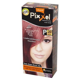 ราคาพิเศษ!! โลแลน พิกเซล ครีมเปลี่ยนสีผม P20 5.26 สีน้ำตาลอ่อนประกายม่วงเหลือบแดง 1 ชุด Lolane Pixxel P20 5.26 Light Red