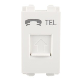 เต้ารับโทรศัพท์ EVE 6P/6C สีขาว TELEPHONE SOCKET EVE 6P/6C WHITE