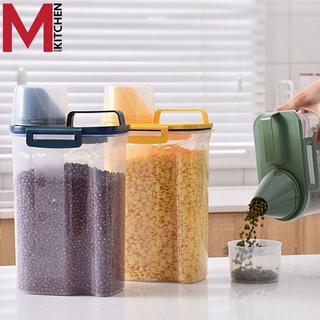 M KITCHEN 8019 กล่องเก็บอาหาร กล่องข้าวสาร ถังข้าวสาร กล่องเก็บอาหารในตู้เย็น ถังเก็บข้าวสาร กล่องซีเรียล (A7)