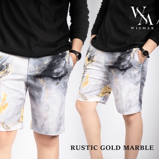 กางเกงขาสั้นลายหินอ่อน(รัสติคโกลด์):Rustic Gold Marble Short Pant