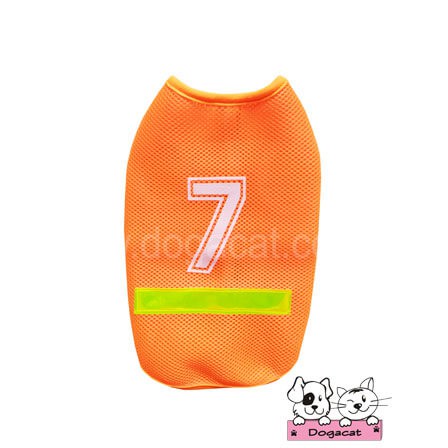 Dogacat เสื้อสุนัข หมา และแมว ชุดตาข่ายเสื้อวิน สีส้ม [Top10-Bestseller All Platform]