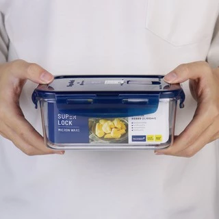 Super Lock รุ่น 6889 กล่องใส่อาหาร กล่องใสเนื้อดีเรียกเนื้อ Tritan ความจุ 1100 มล. ปราศจากสารก่อมะเร็ง (ไม่ใช่แก้ว)