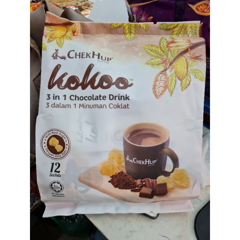 โกโก้ 3 in 1 KOKOO Hot chocolate drink (1 ห่อ 12ซอง) ของ chek up