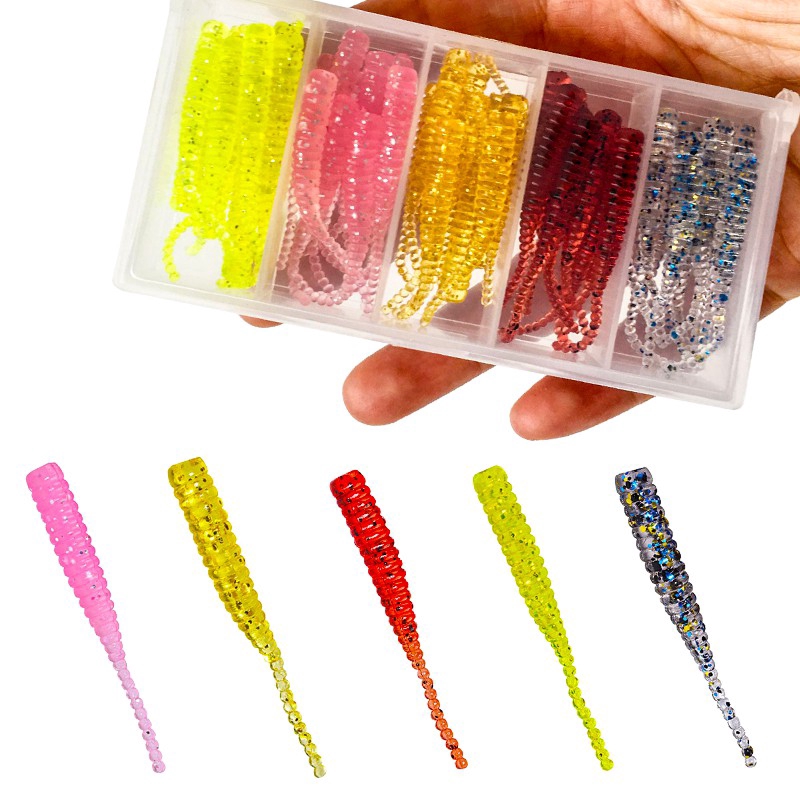 Needle Shaped 3.8cm/0.36g เหยื่อปลอมตกปลา Soft Lure 50pcs/กล่อง สําหรับปลาช่อน ปลานิล รอกตีเหยื่อปลอม