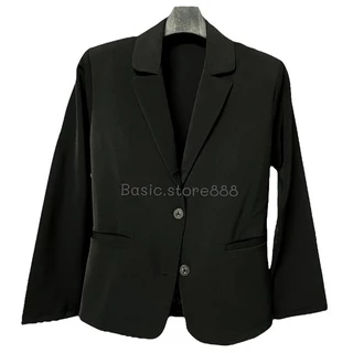 เสื้อสูทผู้หญิง สูททำงาน สูทสีดำ/กระโปรงดำ(ผ้าเนื้อเดียวกับสูท) Size S-XXXL (สินค้าพร้อมส่ง)