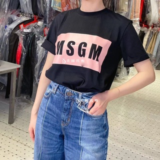 【hot tshirts】เสื้อยืดผ้าฝ้ายพรีเมี่ยม Msgm เสื้อยืด แขนสั้น ผ้าฝ้าย พิมพ์ลายตัวอักษร สีฮิต สําหรับผู้หญิง 3241MDM5202272