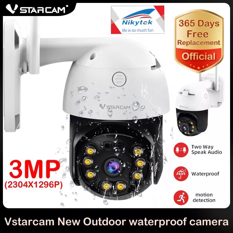 โปรโมชั่น Vstarcam CS64 ใหม่กล้องวงจรปิดไร้สาย Outdoor ความละเอียด 3MP(1296P) ราคาถูก กล้องวงจรปิด กล้องวงจรปิด wif