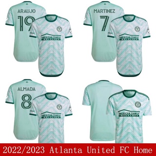 เสื้อกีฬาแขนสั้น ลายทีมชาติฟุตบอล Atlanta United FC 2022-2023 ชุดเหย้า สําหรับผู้ชาย และผู้หญิง