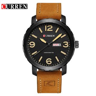 CURREN Mens Watch Leather Strap Quartz Wristwatch Casual Business Date Waterproof Male Clock Masculino Montre Homme