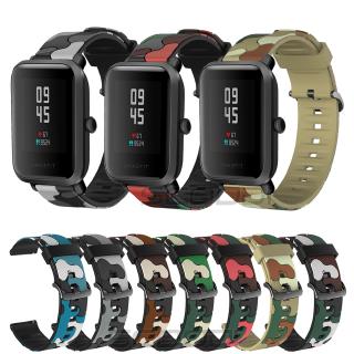 สายนาฬิกาข้อมือซิลิโคน ลายพราง แบบเปลี่ยน สําหรับ Xiaomi Amazfit Bip 3 Bip u pro Bip S BIT Lite Youth Smart Watch Huami Amazfit GTS/GTS 4 3 2 2mini 4 Mini  Bip S