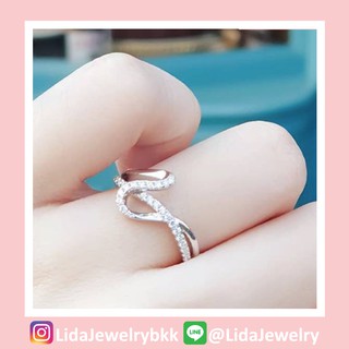 แหวนเงินแท้ 925 Wavy ♡Lida Jewelry ของขวัญ เครื่องประดับ