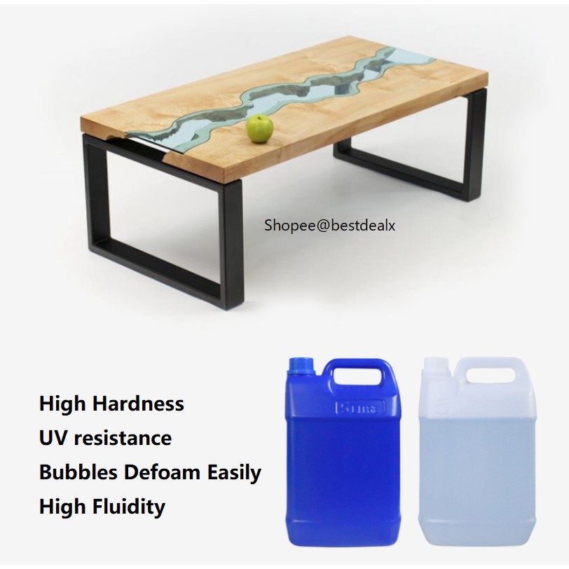 River Table Eพอกซีเรซิน Ratio 3:1 High Gross 20KG AB ชุด 20000Grams (ทุ่มเทสําหรับโต๊ะแม่น้ําไม้) 流桌