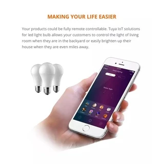 Tuya Smart Wi-Fi RGB+CCT E27 Bulb หลอดไฟอัจฉริยะเลือกแสงสีได้ 16 ล้านสีและปรับระดับความสว่างได้ รองรับ Alexa/Google Home