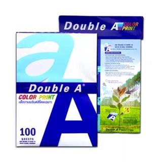 กระดาษ A4 90 แกรม ไม่มีเส้น color print 100 แผ่น กระดาษถ่ายเอกสาร 90 แกรม Double A