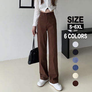 Wide Leg Jeans Women's Straight Loose Summer High Waist Boyfriend Jeans Plus Size Denim Baggy Pants