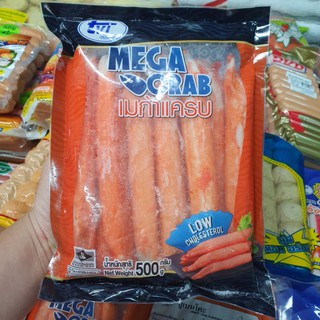 🔥❌ส่งด่วนภายในวันเดียว❌🔥 Mega Crab ปูอัดเมก้า 500 กรัม 11 ชิ้น