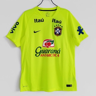 เสื้อกีฬาแขนสั้น ลายทีมชาติฟุตบอล brazil 2020/21 ชุดเยือน คุณภาพสูง สไตล์เรโทร