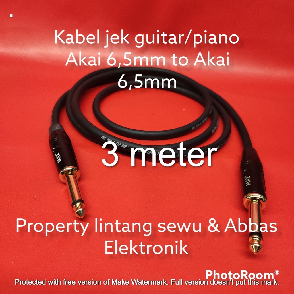 AKAI PIANO GUITAR JEK CABLE 6.5MM TO AKAI 6.5MM MAX 3 เมตร