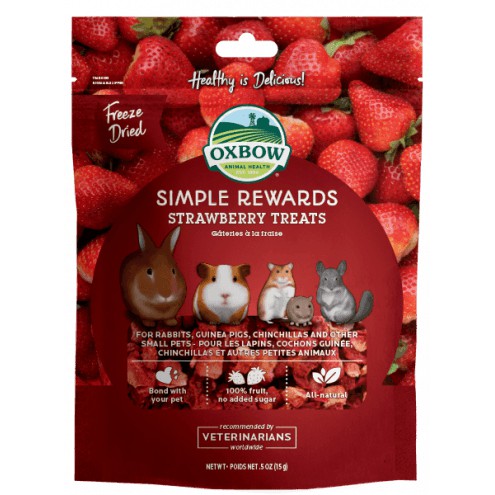 OXBOW Strawberry Treats ขนมสัตว์ฟันแทะ 15 กรัม
