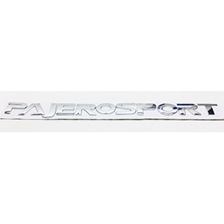 โลโก้ปาเจโร่ สีชุปโครเมี่ยม logo pajero sport สีแดง Size:L size: 4 Cm