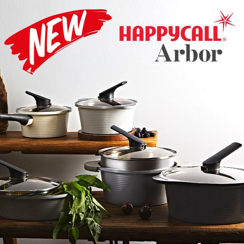 ข้อเสนอพิเศษ Happycall Arbor Alumite Ceramic Pots 2~5set / cast iron cookware cooking pan pot wok