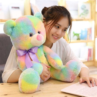 ✘☼☃ตุ๊กตาหมีเรนโบว์ ตุ๊กตาหมี ตุ๊กตาหมีสีรุ้ง หมอนตุ๊กตาหมี ของขวัญวันเกิดวันวาเลนไทน์