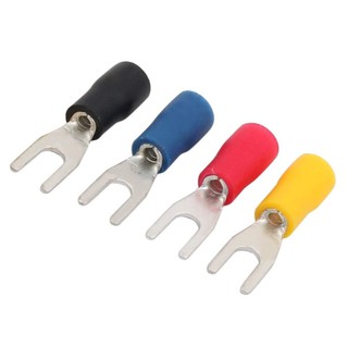 Connector หางปลาแฉกหุ้มฉนวน ขนาด 3.5-4 mm ราคาต่อ 10 ชิ้น